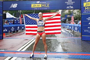 2018 New Balance 5th Avenue Mile women's champion Jenny Simpson